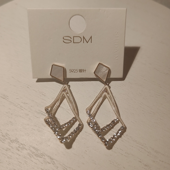 Jewelry - Silver and Gold Geometric Earrings